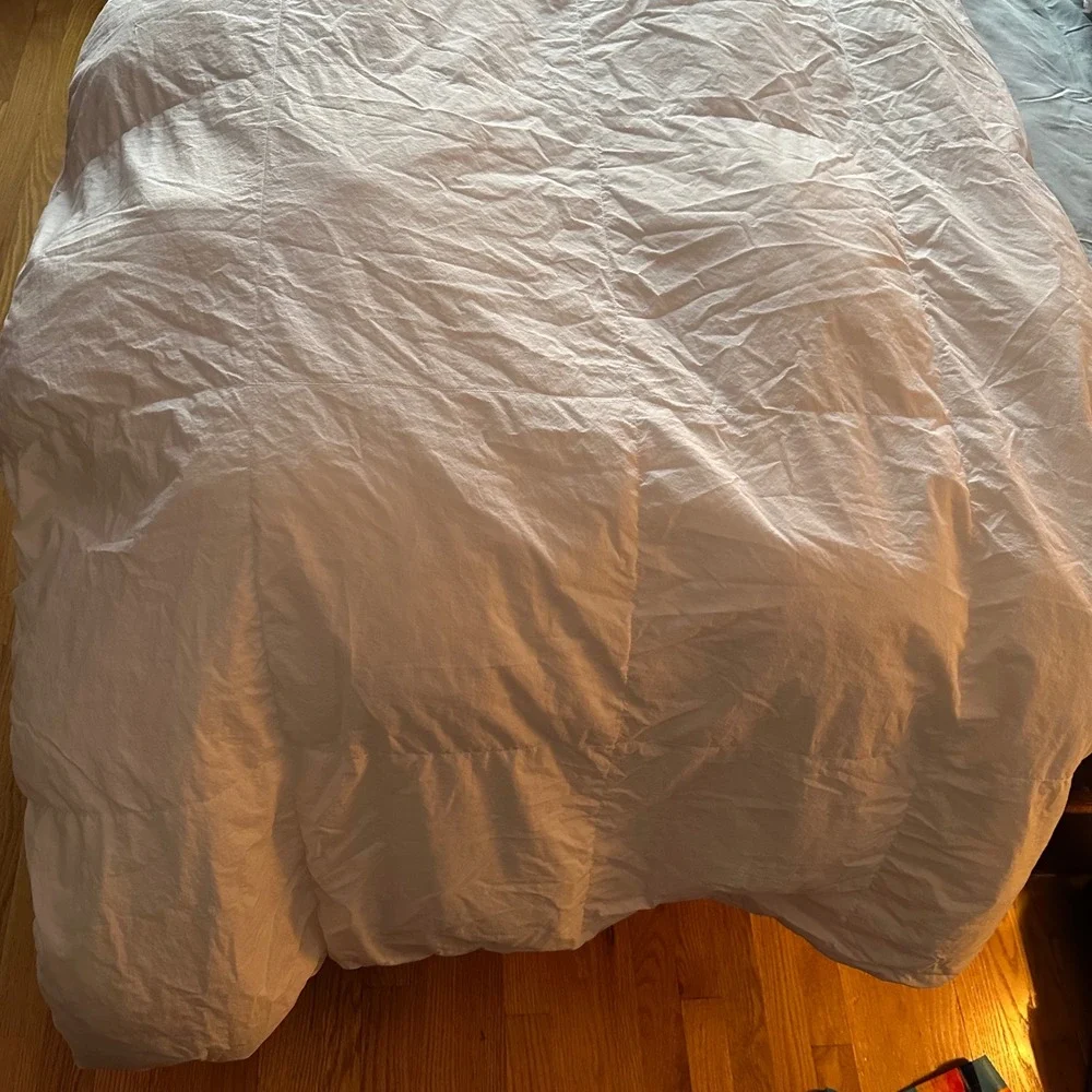 Boll & Branch Queen Down Alternative Duvet Insert White Organic Cotton PrimaLoft